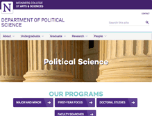 Tablet Screenshot of polisci.northwestern.edu