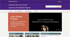 Desktop Screenshot of latinostudies.northwestern.edu
