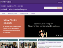 Tablet Screenshot of latinostudies.northwestern.edu