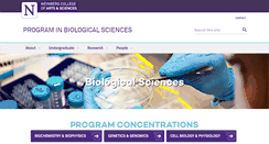 Desktop Screenshot of biosci.northwestern.edu