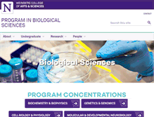 Tablet Screenshot of biosci.northwestern.edu