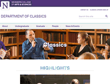 Tablet Screenshot of classics.northwestern.edu