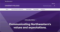 Desktop Screenshot of policies.northwestern.edu