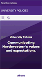 Mobile Screenshot of policies.northwestern.edu