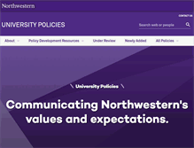 Tablet Screenshot of policies.northwestern.edu