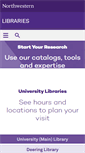 Mobile Screenshot of library.northwestern.edu