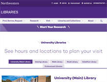 Tablet Screenshot of library.northwestern.edu