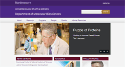 Desktop Screenshot of molbiosci.northwestern.edu