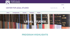 Desktop Screenshot of legalstudies.northwestern.edu