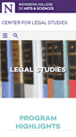 Mobile Screenshot of legalstudies.northwestern.edu