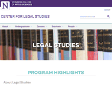 Tablet Screenshot of legalstudies.northwestern.edu