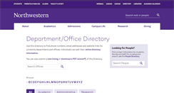 Desktop Screenshot of offices.northwestern.edu