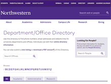 Tablet Screenshot of offices.northwestern.edu