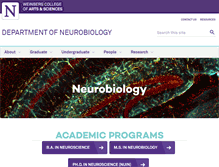 Tablet Screenshot of neurobiology.northwestern.edu