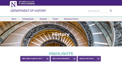 Desktop Screenshot of history.northwestern.edu