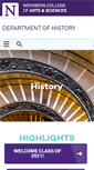 Mobile Screenshot of history.northwestern.edu