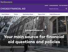 Tablet Screenshot of chicagofinancialaid.northwestern.edu