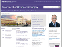 Tablet Screenshot of orthopaedics.northwestern.edu