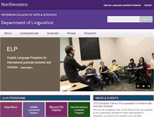 Tablet Screenshot of linguistics.northwestern.edu