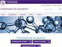 Tablet Screenshot of chemistry.northwestern.edu