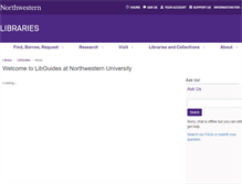 Tablet Screenshot of libguides.northwestern.edu
