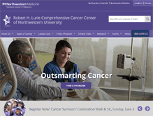 Tablet Screenshot of cancer.northwestern.edu