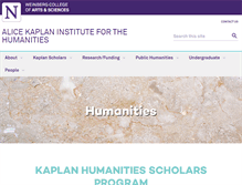 Tablet Screenshot of humanities.northwestern.edu